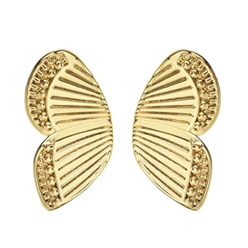 2 PCs Halbflügelstollen Ohrringe Mode Kupferbeschichtung Für Schmetterling Einfache Persönlichkeitstemperament Mode Schmuck von Mllepjdh