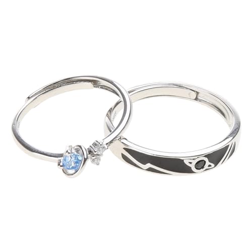 2 PCs Mode Passende Ringe Für Planet Und Stars Liebhaber Paar Universe 925 Silber Band Schmuck Charme Eheringe Ihn Sie Set Ihn Sie von Mllepjdh