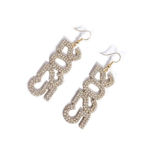 2025 Frauen Strasssteine ​​Lange Ohrringe Kristalle Zahlen Designs Für Modische Anlässe Tägliche Verwendung Casual Wear Number Ohrringe von Mllepjdh