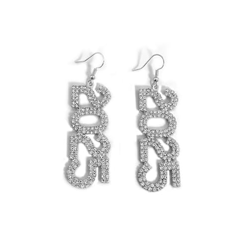 2025 Frauen Strasssteine ​​Lange Ohrringe Kristalle Zahlen Designs Für Modische Anlässe Tägliche Verwendung Casual Wear Number Ohrringe von Mllepjdh