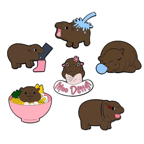 6 Pack Niedlichkeit Nilpferde Brosche Entzückende Tiernadel Stilvolle Legellegierung Textur Geeignet Für Die Sicherheitsrückbildung Von Taschen Und Stoffdekoration von Mllepjdh