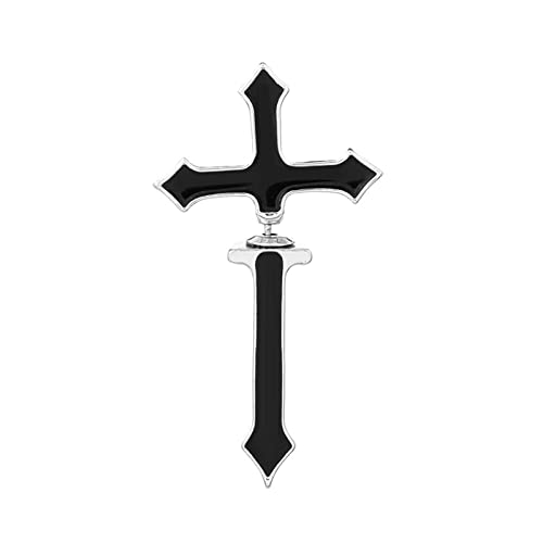 Big Cross Ohrringe Dolch Vorne Rückenohrring Gothic Schmuckohr Jacke Schwarz Für Männer Frauen Gold Silber Hengst Ohrring Silber Männer von Mllepjdh