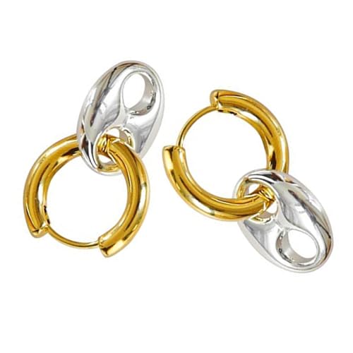 Elegante Gold Und Silberlegierung Runde Reifen Für Lässige Oder Formelle Trendsetter Und Modebegeisterte Täglicher Gebrauchserklärung Ohrring von Mllepjdh