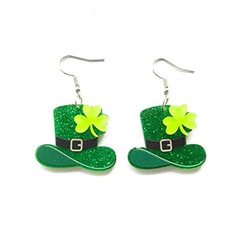 Exquisite Dangle Ohrringe Grün Geschichtetes Glücksklear Acrylhut Anhänger Ohrring Schmuck Geschenk Für Frauen Mädchen Baumle Für Frauen von Mllepjdh