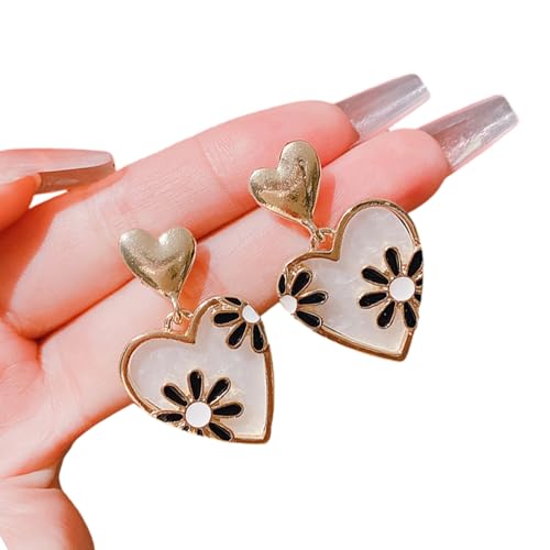Gänseblümchen Herzschmerzen Ohrringe Allergie Resistent Kirsite Leichtes Modeschmuck Geschenk Für Frauen Schickes Herzformelessocessoires von Mllepjdh