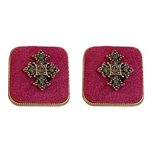 Herzkreuzstollen Ohrringe Süßes Rose Stoff Piercing Modeschmuck Für Mutter Liebhaber Freund Cross Herz Ohrringe Süße Romantische Rosenrosa von Mllepjdh