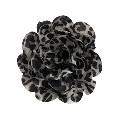 Leopardenmuster Blumenbrosche Für Modische Frauen Entenbill Clip Stillung Handgefertigter Pullover Pin Party Geting Accessoire Business Event Brosche Brosche von Mllepjdh
