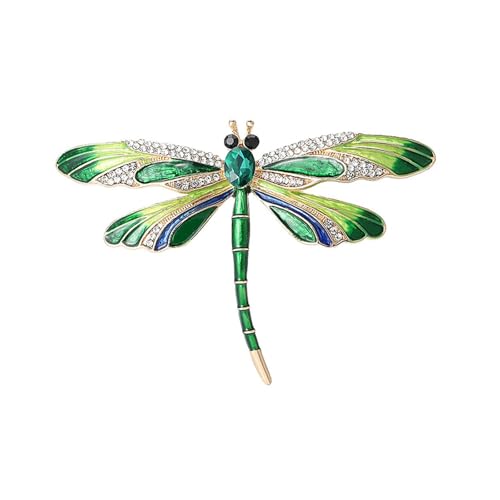 Libellenflächen Kristall Brosche Stecknadel Strassstaaten Tiergeladen Accessoire Für Frauen Und Mädchen Eleganter Täglicher Verschleiß Brustinlibelle Schmuck Sammlung von Mllepjdh