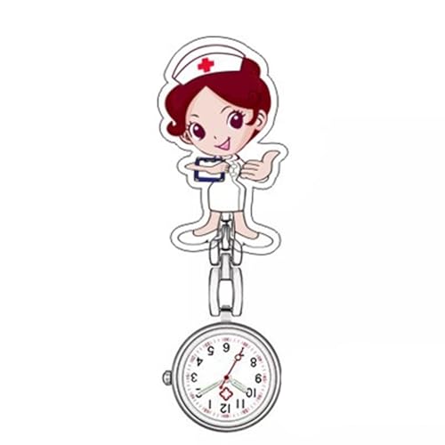 Lustige Cartoon-Stil Krankenschwesteruhr Charm Cartoon Professionelle Uhren für Krankenschwestern, Ärzte und Krankenschwestern, Dedicated Nurses, フリーサイズ von Mllepjdh