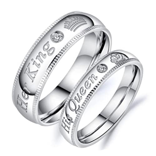 Mllepjdh 1 Paar Ihr König Und Sein Königin Matching Versprechen Eine Verstellbare Öffnung Die Für Damen Und Männer Verstellbare Offene Ringe Für Frauen Geeignet Mllepjdh 1 Paar Ihr König Und Sein Königin Matching Versprechen Eine Verstellbare Öffnung Die Für Damen Und Männer Verstellbare Offene Ringe Für Frauen Geeignet von Mllepjdh