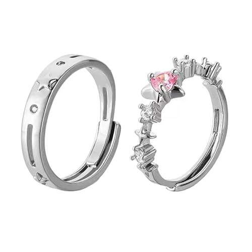 Mllepjdh 2pcs Stylish Star Paare Ringe Star Muster Finger Pentagramme Accessoire Schmuck Für Mode Enthusiast Schmuckzubehör Mllepjdh 2pcs Stylish Star Paare Ringe Star Muster Finger Pentagramme Accessoire Schmuck Für Mode Enthusiast Schmuckzubehör von Mllepjdh
