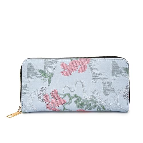 Mllepjdh Antike Kunst Inspirierte Geldbörse Geldbörse Mit Premium PU Und Große Kapazitätskartenpaschen Tragbare Telefonhalter Reisefreundlicher Chinesischer Thema Brieftasche von Mllepjdh