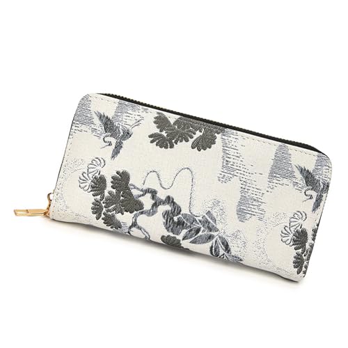 Mllepjdh Antike Kunst Inspirierte Geldbörse Geldbörse Mit Premium PU Und Große Kapazitätskartenpaschen Tragbare Telefonhalter Reisefreundlicher Chinesischer Thema Brieftasche von Mllepjdh