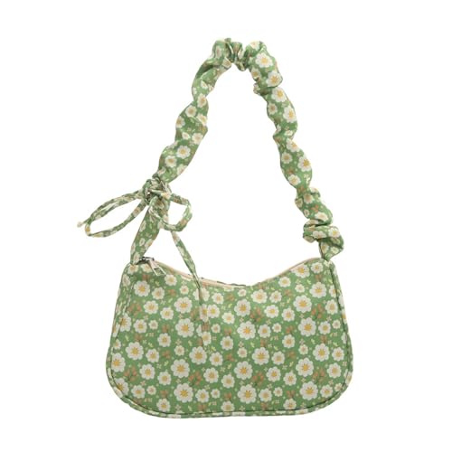 Mllepjdh Blumendruck Umhängetasche Multi Layer Organisation Twill Fabric Comfort Caos Outfit Begleiter Praktischer Twill Schulter von Mllepjdh