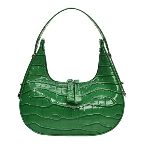 Mllepjdh Frauen Umhängetasche Retro 90er Handtasche Hochglänzende Lederabend Geldbeutel Unterarmtaschen Freier Top Für Party Tasche von Mllepjdh