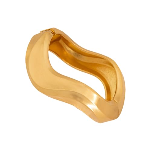 Mllepjdh Hip Hop Unregelmäßige Armreifen Punk Breite Manschette Geometrische Armbänder Party Schmucklegierung Textur Für Frauen Und Männer Party Kämpfer von Mllepjdh