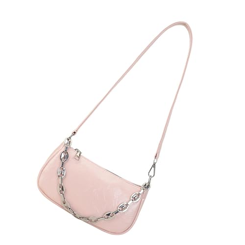 Mllepjdh Moderne Metallketten Umhängetasche Eleganter PU Crossbody Geldbörse Verstellbarer Riemen Kompakte Unterarm Für Den Täglichen Gebrauch Unterarm von Mllepjdh