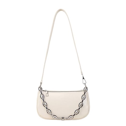 Mllepjdh Moderne Metallketten Umhängetasche Eleganter PU Crossbody Geldbörse Verstellbarer Riemen Kompakte Unterarm Für Den Täglichen Gebrauch Unterarm von Mllepjdh