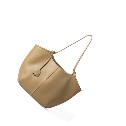 Mllepjdh Raffinierte Eimerbeutel Mit Geräumiger Innenausstattung PU Schulterbetriebsmode Handtasche Für Komfortable Tägliche Pendelfahrten Reise Leichtes PU Lederpendlertasche von Mllepjdh