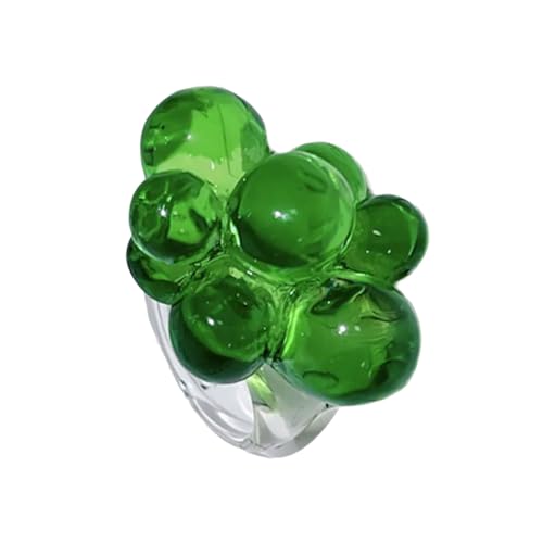 Mllepjdh Übertriebene Acrylringe Mit Perlendating Schmuck Acryltextur Perfekt Um Jedem Outfit Mode Fashion Accessoires Einen Hauch Von Farbe Zu Verleihen von Mllepjdh