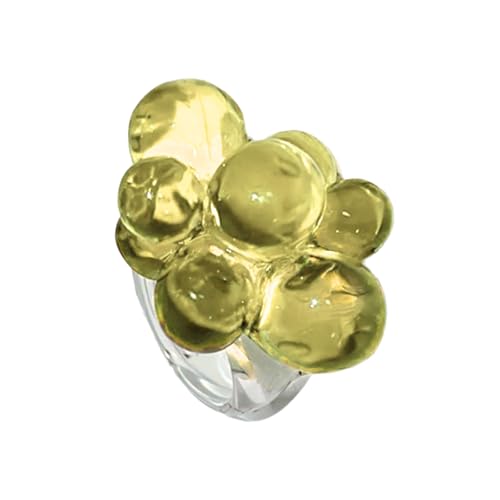 Mllepjdh Übertriebene Acrylringe Mit Perlendating Schmuck Acryltextur Perfekt Um Jedem Outfit Mode Fashion Accessoires Einen Hauch Von Farbe Zu Verleihen von Mllepjdh