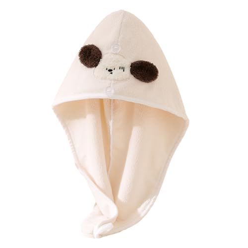 Verdickte Fleece Haarkappen Super Saugfähiger Stoff Mit Entzückenden Tierischen Ohren Design Sicheres Für Nasse Pflege Reisefreundliches Handtuch Mit Riemen von Mllepjdh