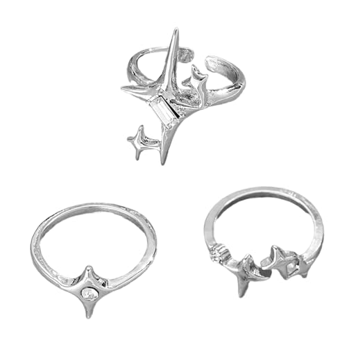 Mode Love Zircon Star Texture Paarringe Dekoration Tragbar Für Modepaare Täglich Verwenden Freizeitbekleidung Einzigartige Texturdesigns von Mllepjdh