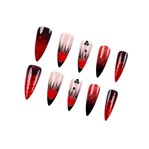 Mode Presse Auf Nägeln Vollbezüge Künstliche Nägel Mandel Mandel False Nails Winter Stick Auf Nägeln Für Frauen Und Mädchen Falsch Nagel von Mllepjdh