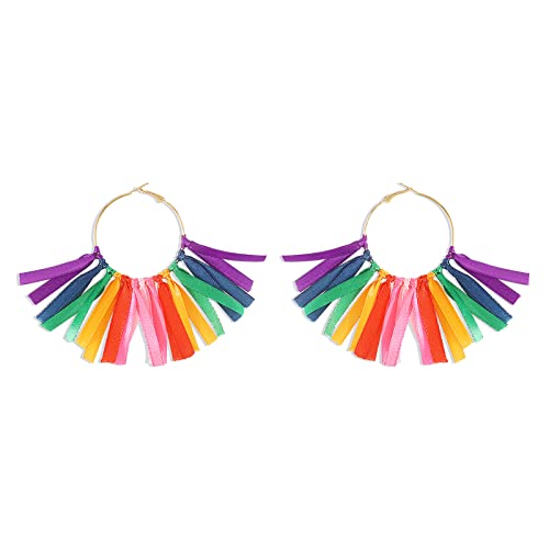 Quastenohrringe Für Frauen Ethnische Fringe Multi Farben Statement Dangle Ohrring Girls Mode Schmuck Ohrringe Für Frauen Baumeln von Mllepjdh