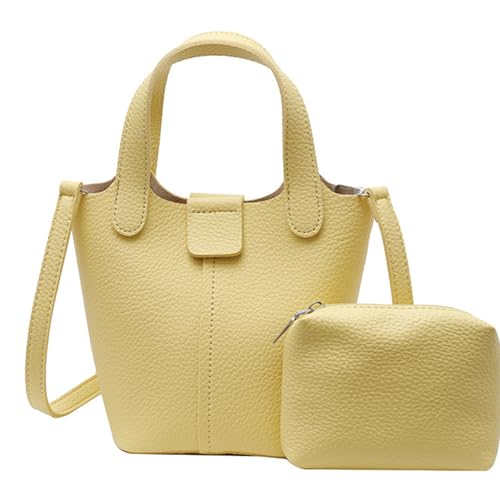 Solid Color Crossbody Bag Für Frauen Lässig Eimer PU Leder Schulter Trendy Handtasche Modische Messengermessen von Mllepjdh
