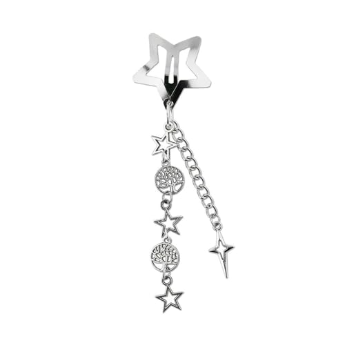 Star Designs Haarspange mit Kette, geeignet für verschiedene Veranstaltungen, einschließlich Partys und den täglichen Gebrauch, für einen modischen Look von Mllepjdh
