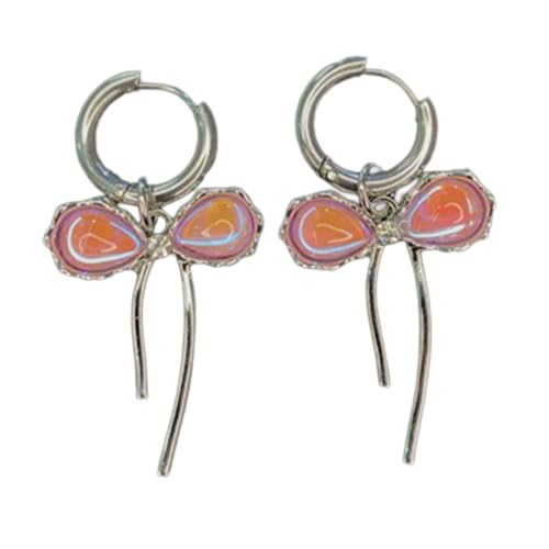 Stilvolle Silberohr Anhänger Accessoire Elegant Bowknot Ohrringe Stylish Schmücken Bowknot Clip Für Frauen Mädchen Perfekte Handwerkskunst von Mllepjdh