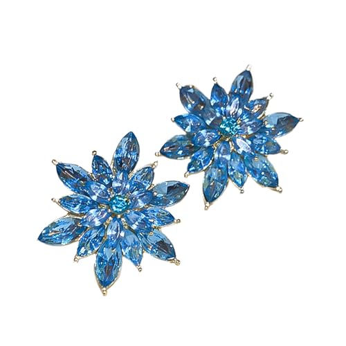 Strasssteine ​​mehrschichtige Blumenschstene Ohrringe Kristall Blumenohrstolzen Elegante Ohrwäsche Modeschmuck Für Frauen Mädchen Hypoallergen Ohrringe von Mllepjdh