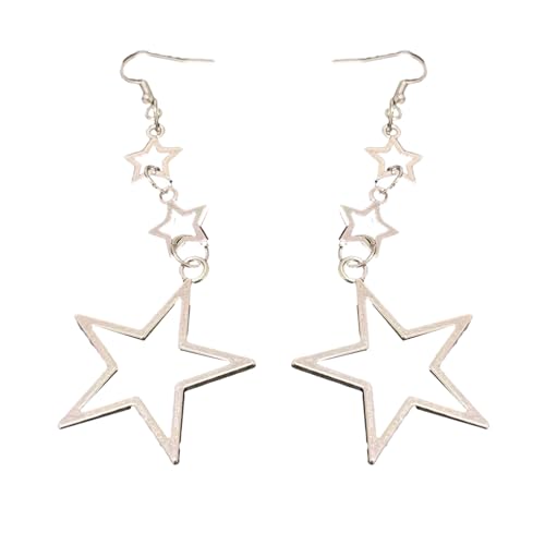 Stylische Pentagramme Ohrbedeckung Fünf Posped Star Drop Ohrringe Exquisite Hohl Muster Ohrverziermodische Schmuck Stylish Birthday Gift von Mllepjdh
