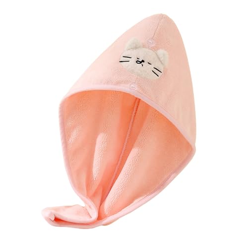 Verdickte Fleece Haarkappen Super Saugfähiger Stoff Mit Entzückenden Tierischen Ohren Design Sicheres Für Nasse Pflege Reisefreundliches Handtuch Mit Riemen von Mllepjdh