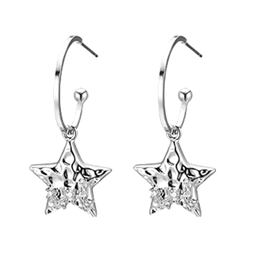 Y2k Unregelmäßiger Star Dangle Ohrringe Hoop Punk Drop Statement Schmuck Geschenk Für Frauen Mädchen Kleine Reifen Ohrringe Übertrieben Schmuck Übertrieben von Mllepjdh