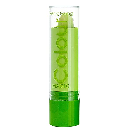 Butterschleim Anhaltender Lipgloss-Wechsel (grün) Magic Aloe Lipstick Long Color Lip Nutritious Temperature Lips Balm Moisturizer Lippenpflege (green, One Size) von Mllkcao