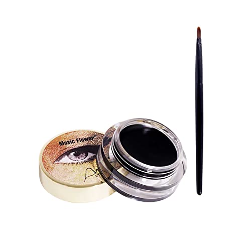 Eyeliner Gold Makeup Eyeliner Smudges Proof Great Set Long Proof Water Last Pieces Gel With Eyebrow Work Brushes For All Eyeliner 1 Black Day Eyeliner Geschenkideen Zum Vatertag (A, One Size) von Mllkcao