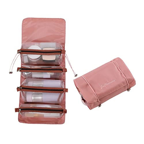 Make-up-Tasche zum Aufrollen, Reise-Organizer mit 4 herausnehmbaren Aufbewahrungstaschen für Toilettenartikel, Körperpflege, Kosmetik, Erste Hilfe von Mllkcao