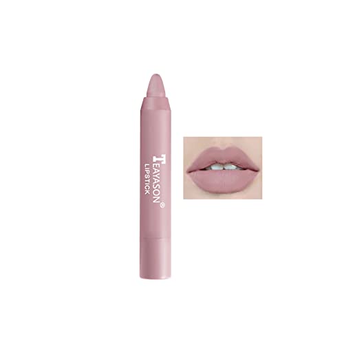 Matte Crayon Lipstick, Matte Velvet Smooth Lipstick Makeup Wasserdichte, langlebige, feuchtigkeitsspendende Lippenstift-Buntstifte für Frauen von Mllkcao