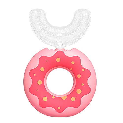 Süße Donut 360° Oral U-förmige Zahnbürsten Kinder für 2-12, Reinigung Whitening Weiche Silikon-Handzahnbürste von Mllkcao