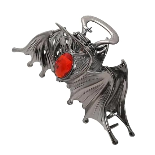 Bat Hair Clip | Scary Bat Claw | Metal Bat Design, Gothic Hair Clips, Metal Scary Bat Design Claw Clips, Gothic Alligator Clip Hair Barrettes Styling Supplies for Women Females von Mlllokfki