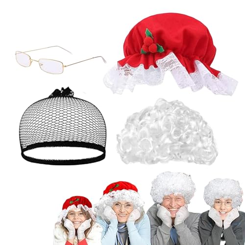 Christmas Wig Costume | Granny Cosplay Wig | Lady Costume Hat, Christmas Dress Wig Cosplay Hair Net Christmas Party Hat Granny Wig Set Lady Costume Wig Christmas Party Wig Christmas Wig Costume | Granny Cosplay Wig | Lady Costume Hat, Christmas Dress Wig Cosplay Hair Net Christmas Party Hat Granny Wig Set Lady Costume Wig Christmas Party Wig von Mlllokfki