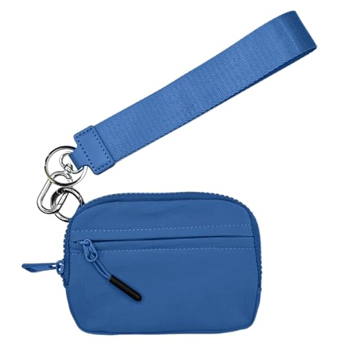Keychain Wristlet Wallet, Credit Card Wallet, Waterproof Nylon Coin Purse, Compact Key Ring Wallet, Hand Strap Wallet, Women's Coin Purses, Secure Keychain Wallet, Stylish Wristlet Purse, von Mlllokfki