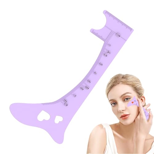 Mlllokfki Augenbrauenlineal, Augenbrauenlineal – Silikon-Augenbrauen-Make-up-Vorlage | Make-up-Guide-Werkzeug, Augenbrauen-Positionierungslineal, Pflegeschablone für Frauen und von Mlllokfki