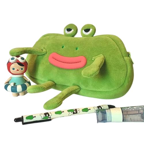 Mlllokfki Federmäppchen, Frosch, niedlicher Frosch | Federmäppchen Fantasie Frosch mit großem Mund – weiche und niedliche Kosmetiktasche für Damen für, Einzigartiger Attribut., Se référer au von Mlllokfki