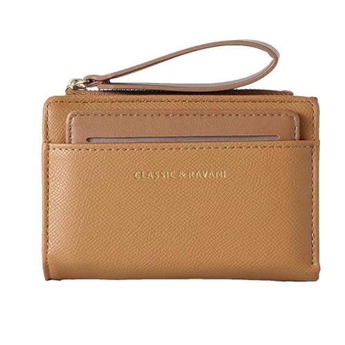 Mlllokfki Geldbörse mit Reißverschluss mit Handschlaufe, Münzfach mit Reißverschluss für Damen - Multifunktionaler Kartenhalter - Kurzes Münzfach Design mit großer Kapazität, riferimento von Mlllokfki