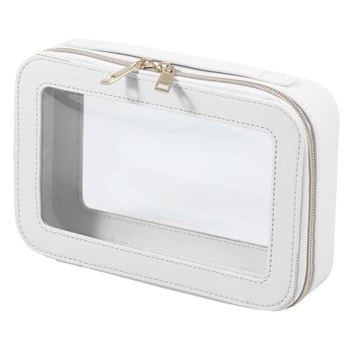 Mlllokfki Transparente Kosmetiktasche, klare Reise-Make-up-Tasche | Multifunktionale Make-up-Tasche,Transparente Make-up-Tasche, wasserdichte Reise-Make-up-Kosmetiktasche mit Reißverschluss für Damen von Mlllokfki