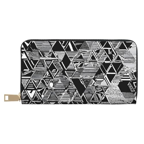 Geldbörse für Damen, großes Fassungsvermögen, Damen-Clutch-Geldbörse mit Reißverschluss, lange Geldbörse, Karten, Handy, Bargeld, Organizer, Sommer, Geldbörse, Geschenke für sie, schwarz-weißer Geldbörse für Damen, großes Fassungsvermögen, Damen-Clutch-Geldbörse mit Reißverschluss, lange Geldbörse, Karten, Handy, Bargeld, Organizer, Sommer, Geldbörse, Geschenke für sie, schwarz-weißer von Mlmnbvc
