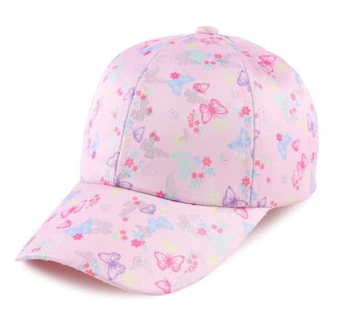 MniJiza Kindermütze Mädchen Sommer Sonnenhut Für Mädchen Katze Floral Schmetterlinge Baby Mütze (4-8Jahre, Mehrfarbiger Schmetterling) von MniJiza